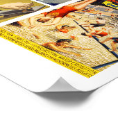 ヴィンテージサーカスピエロ、Acrobat Animalsアートコラージュ ポスター (角)