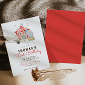 ヴィンテージサーカスファースト誕生日パーティーの招待 招待状