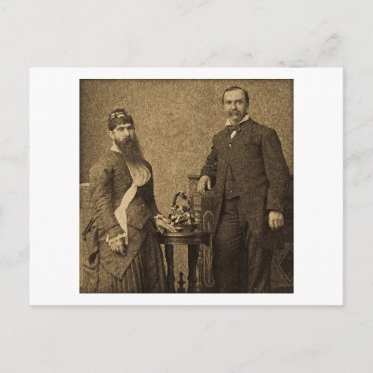 ヴィンテージサーカスフリークベアドレディ ポストカード (正面)