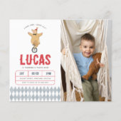 ヴィンテージサーカスベアの写真 男の子の誕生日 (正面)