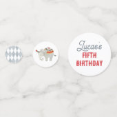 ヴィンテージサーカスベアボーイ誕生日パーティー コンフェッティ (正面)