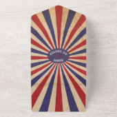 ヴィンテージサーカスベビーシャワーチケットおむつラッフル オールインワン招待状 (外側)