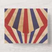 ヴィンテージサーカスベビーシャワーチケットおむつラッフル オールインワン招待状 (裏面)