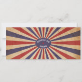 ヴィンテージサーカスベビーシャワーチケットカーニバルテーマI 招待状 (裏面)