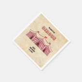 ヴィンテージサーカスベビーシャワーデコールレトロカーニバルPa スタンダードカクテルナプキン (角)