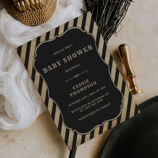 ヴィンテージサーカスベビーシャワー招待状カーニバル 招待状