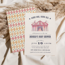 ヴィンテージサーカスベビーシャワー招待状 招待状