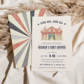 ヴィンテージサーカスベビーシャワー招待状 招待状