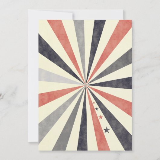 ヴィンテージサーカスベビーシャワー招待状 招待状 (裏面)