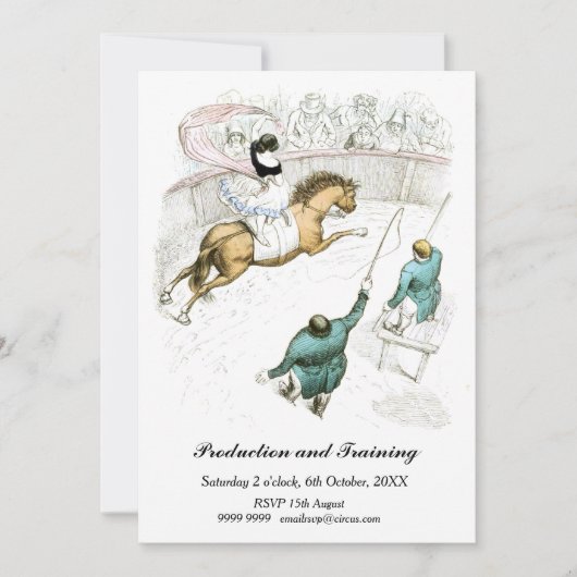 ヴィンテージサーカスホースリングマフランスのスター 招待状 (正面)