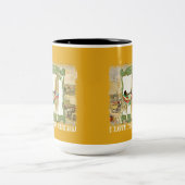 ヴィンテージサーカスポスターキリン回転木馬カーニバル ツートーンマグカップ (中央)