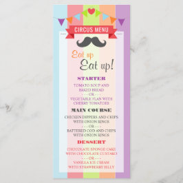 ヴィンテージサーカスポスターチルドレンの誕生日メニュー メニュー