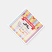 ヴィンテージサーカスポスターチルドレン誕生日パーティー スタンダードカクテルナプキン (角)