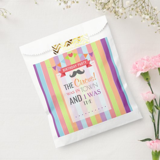 ヴィンテージサーカスポスターチルドレン誕生日パーティー フェイバーバッグ (封をした状態)