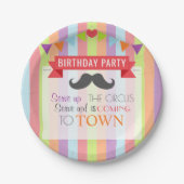 ヴィンテージサーカスポスターチルドレン誕生日パーティー ペーパープレート (正面)