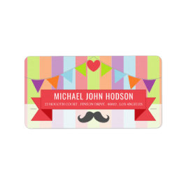 ヴィンテージサーカスポスターチルドレン誕生日パーティー ラベル