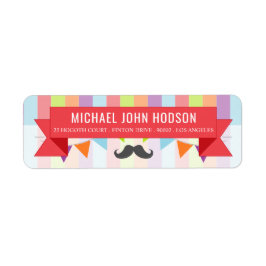 ヴィンテージサーカスポスターチルドレン誕生日パーティー ラベル