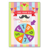 ヴィンテージサーカスポスターバースデーパーティーテーブルNo. テーブルナンバー (裏面)