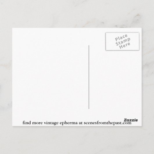 ヴィンテージサーカスポスターヒューマンカノンボール1879年頃 ポストカード (裏面)