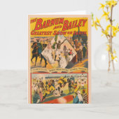 ヴィンテージサーカスポスター カード (黄色い花)