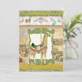 ヴィンテージサーカスポスター、キリン誕生日パーティー 招待状 (スタンド正面)