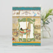 ヴィンテージサーカスポスター、キリン誕生日パーティー 招待状 (スタンド正面)