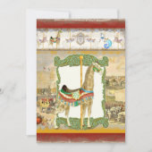 ヴィンテージサーカスポスター、キリン赤ちゃんシャワー 招待状 (正面)