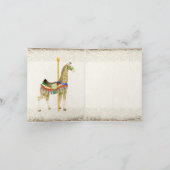 ヴィンテージサーカスポスター、キリン赤ちゃんシャワー 招待状 (内部)