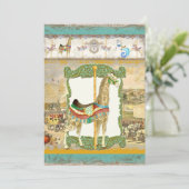 ヴィンテージサーカスポスター、キリン赤ちゃんシャワー 招待状 (スタンド正面)