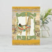 ヴィンテージサーカスポスター、キリン赤ちゃんシャワー 招待状 (スタンド正面)