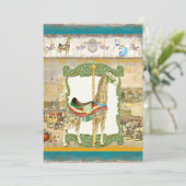 ヴィンテージサーカスポスター、キリン赤ちゃんシャワー 招待状 (スタンド正面)