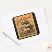 ヴィンテージサーカスポスター：サーカスエレファント スクエアシール (封筒)