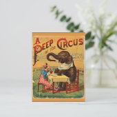 ヴィンテージサーカスポスター:サーカスエレファント ポストカード (スタンド正面)