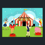 ヴィンテージサーカスポスター ポスター<br><div class="desc">急げフォーク!素晴らしいヴィンテージ・サーカスのポスターを右にステップアップ。Yes来1つ来!この半モダン世紀のミニマリストなアートデザインは、本物の3リングのサーカスの漫画スケッチを備えている。全部持って行け。緑豊かな草の上には、赤毛の尻尾とオレンジパンツ、黒いトップハットを着たリングマスターが見える。片手に緑色のメガホンを持っていて、右に上がるように言いながら聞こえてくる！首謀者の後ろには、5つのボールをジャグリングする美しい女性がいる。ネイビースカートとオレンジトップの星から判断すると、彼女はショーのスターである。メガフ離れァホンを持つ男の前には筋金入りの筋金入りの男が見える海軍を引っ張るのは自信が必要で、肩掛けが一人で、ユニットを取り除くが、ストロングマン氏はスタイルを持ってそれを行う。私の良さ！彼のリフトとして膨らんだ二頭筋をチェックするもしと、それが羽のように軽いダンベル。彼の黒いハンドルの口ひげは、他の人と同じように男らしく見える。体ビルダーの離れには、赤い表彰台の上にピンクのベビー象が立っている。心配するな。幼稚な子どもも子猫と同じようにみえる。シーンの後方に向かって、我々は不機嫌帽をかぶった男が自分自身の実在ピエロを作っている見ることができる。赤と黄色の買ハーレクインのスタイルスーツを外してない！彼の青い帽子、オレンジと黄色の髪、白い顔、赤い鼻は彼を自分の母親に認識させなかった。これだけが見える興奮だ！背景を飾る3つの遊大きなトップの中で生き生きとしたインチキが出てくるか誰が知っている！2つの青とアクアテントが巨大な赤とクリームの大きなトップストライプのテントを囲んでいる黄色と黒の文字を綴る"サーカス"。 各テントの上部から黄色の旗が振れている。空はアクア、ティール（緑がかった色）、青と白の色合いで、魔法の白い星でいっぱいだ。サーカス自体と同じように、このデザインは家族全員のおもしろいであり、あらゆる年齢の子供たちに最適だ！</div>