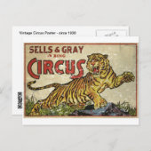 ヴィンテージサーカスポスター – 1930年頃 – 動揺して ポストカード (正面/裏面)