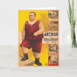 ヴィンテージサーカスポスターArthur The Colossal Kid カード