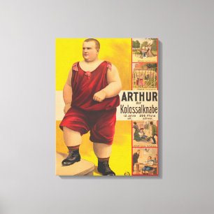 ヴィンテージサーカスポスターArthur The Colossal Kid キャンバスプリント