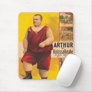 ヴィンテージサーカスポスターArthur The Colossal Kid マウスパッド