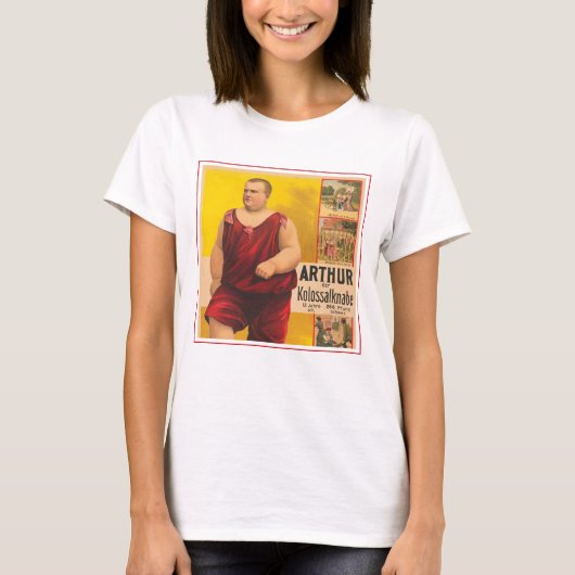 ヴィンテージサーカスポスターArthur The Colossal Kid Tシャツ (正面)
