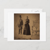 ヴィンテージサーカス専攻のフレックス・レイと彼の妻 ポストカード (正面/裏面)