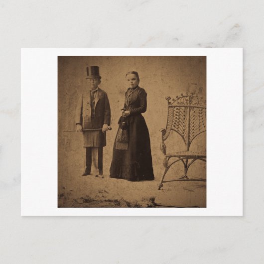 ヴィンテージサーカス専攻のフレックス・レイと彼の妻 ポストカード (正面)