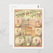 ヴィンテージサーカス広告ズ：ジョセフ・ワレンダ ポストカード (正面/裏面)