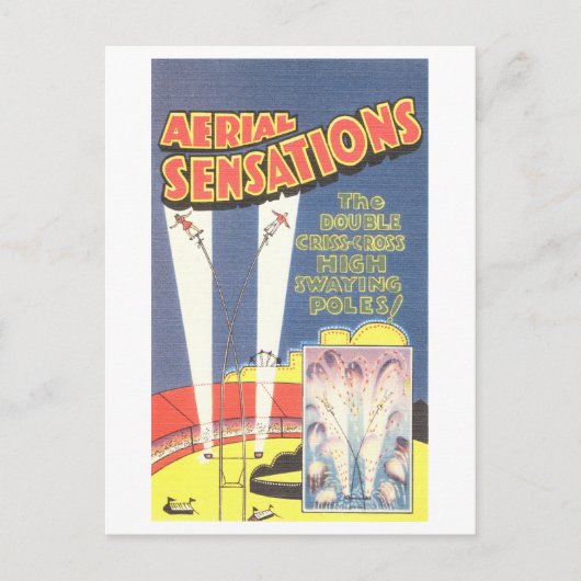 ヴィンテージサーカス広告:ハイポール法 ポストカード (正面)