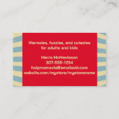 ヴィンテージサーカス編み針クラフトショー包装 名刺 (裏面)