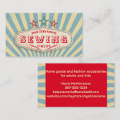 ヴィンテージサーカス裁縫ニードルスレッドクラフトショー 名刺 (正面/裏面)