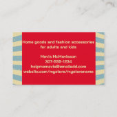 ヴィンテージサーカス裁縫ニードルスレッドクラフトショー 名刺 (裏面)