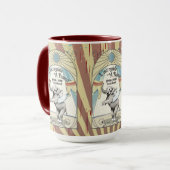 ヴィンテージサーカス象が動物を操フランスのる マグカップ (正面左)