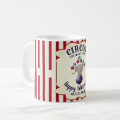 ヴィンテージサーカス象のおもしろい退職 コーヒーマグカップ (正面左)