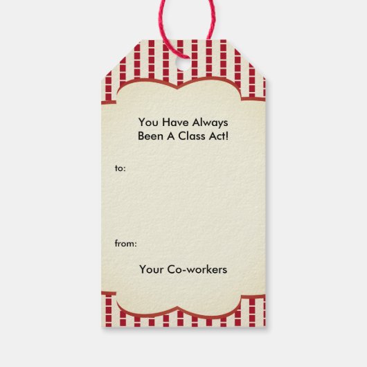 ヴィンテージサーカス象の退職 ギフトタグ (裏面)