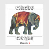 ヴィンテージサーカス象サーカスを実行する，ポステ シール (シート)